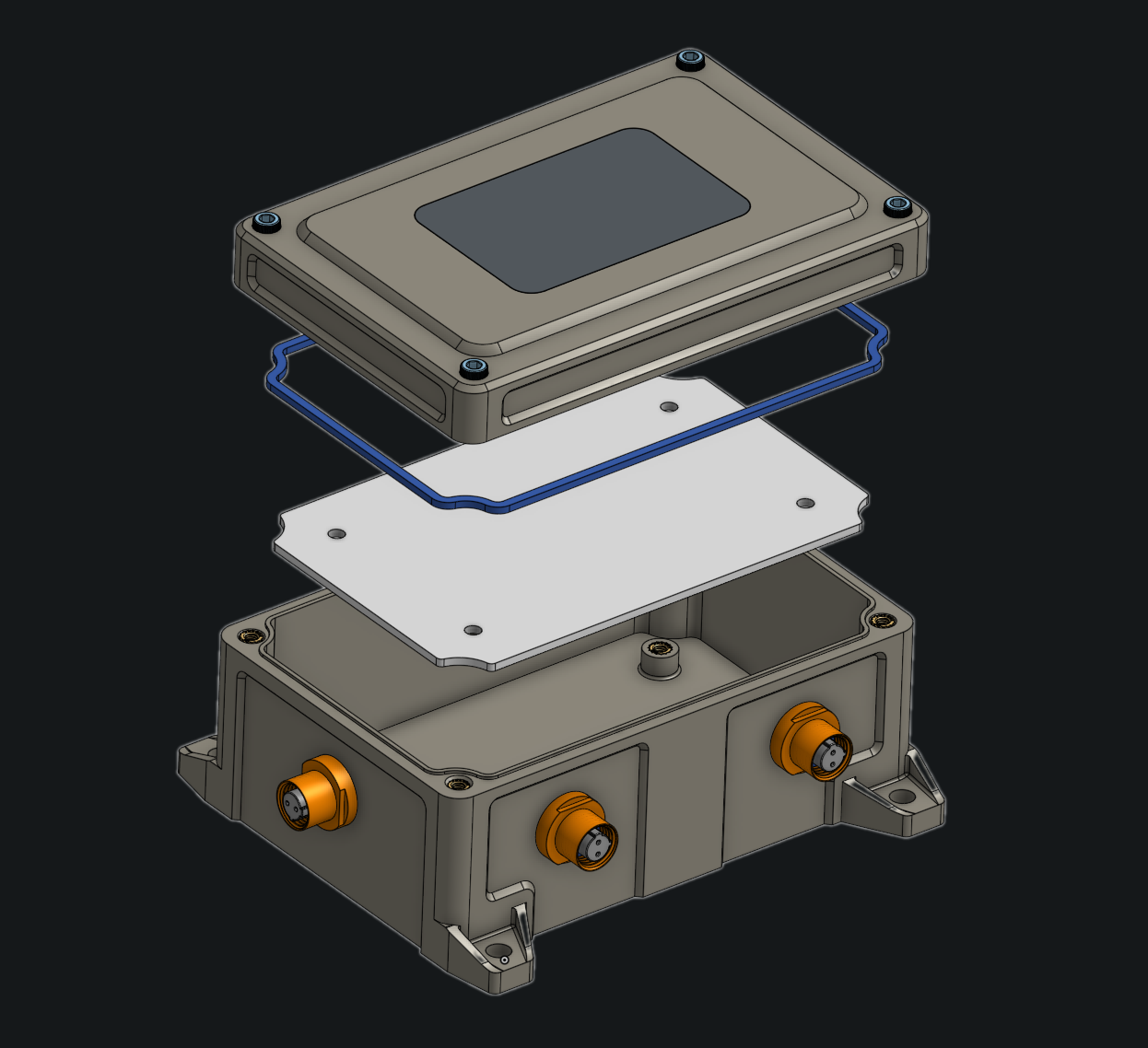 Enclosure CAD exploded view