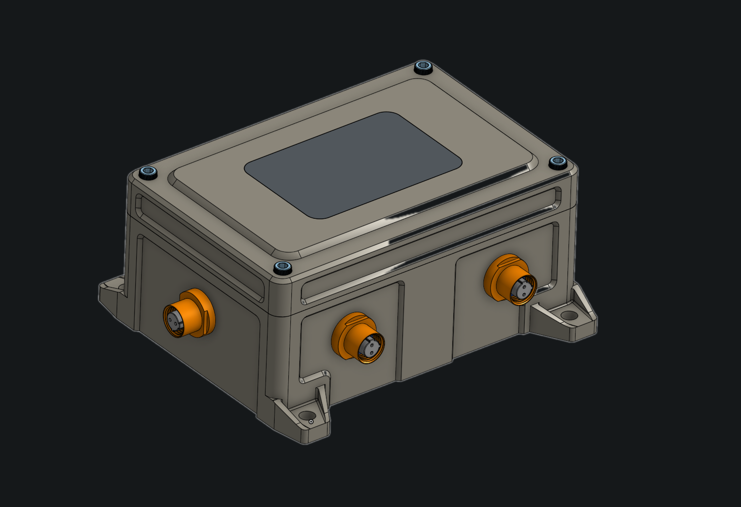 Enclosure CAD model assembled