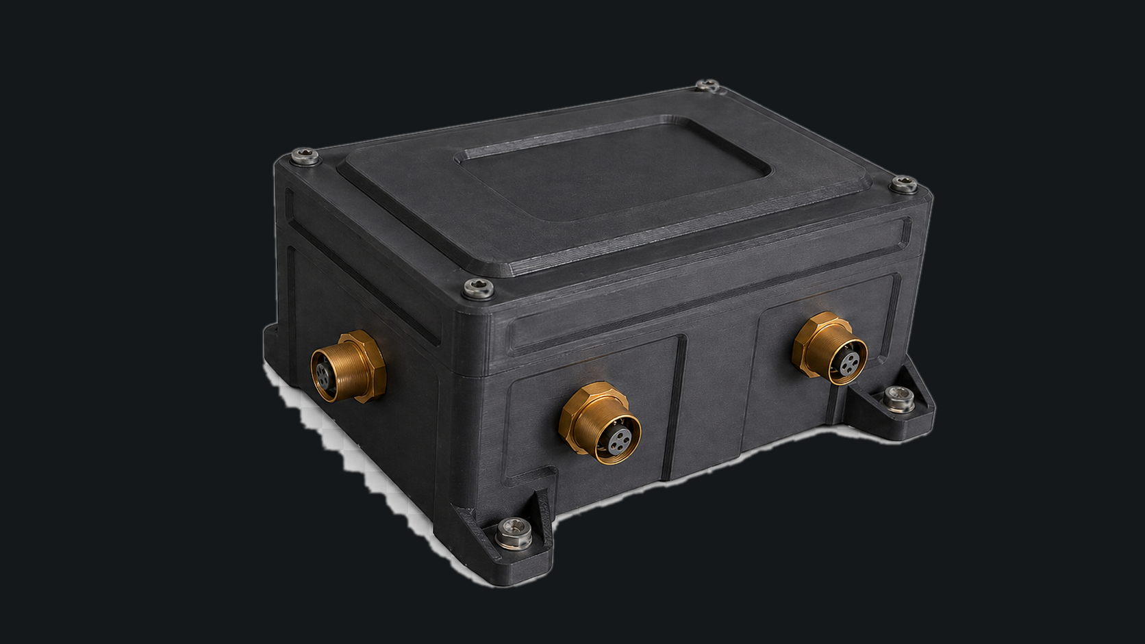 Custom electronics enclosure with connectors installed
